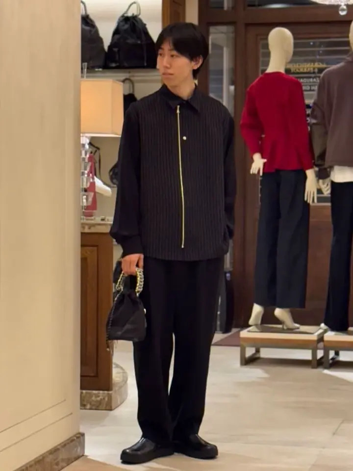 CULLNI(クルニ)】 PARIGOT別注 Stripe Double Cloth Bi Color Zip Up