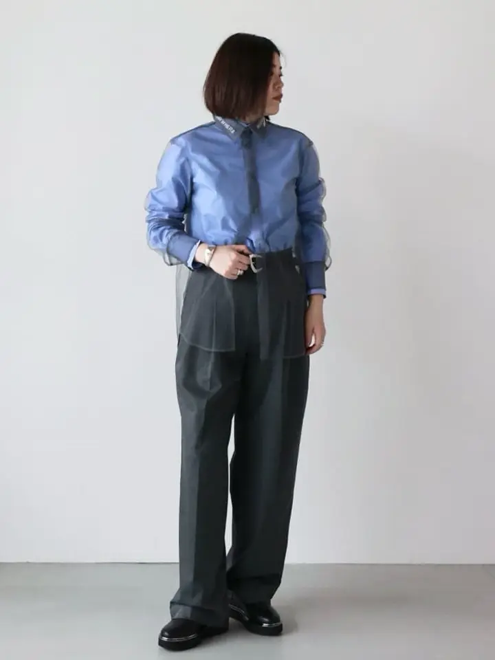 Chika Kisada(チカ キサダ)】 PARIGOT別注 刺繍チュールカバーシャツ