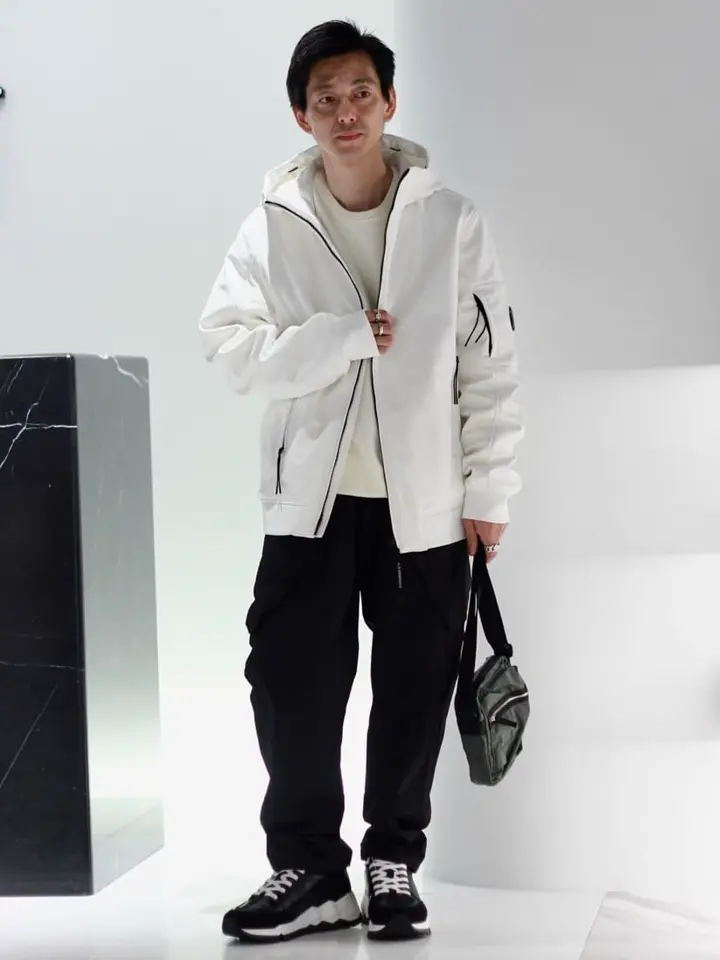 超希少 STONE  ストーンアイランド ムートン ホワイト 本物 STONE ISLAND(ストーンアイランド)】 BRUSHED ORGANIC COTTON フリース