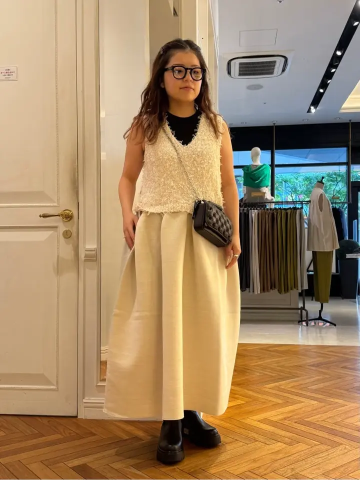 CFCL(シーエフシーエル)】 POTTERY GLITTER V-NECK SLEEVELESS DRESS