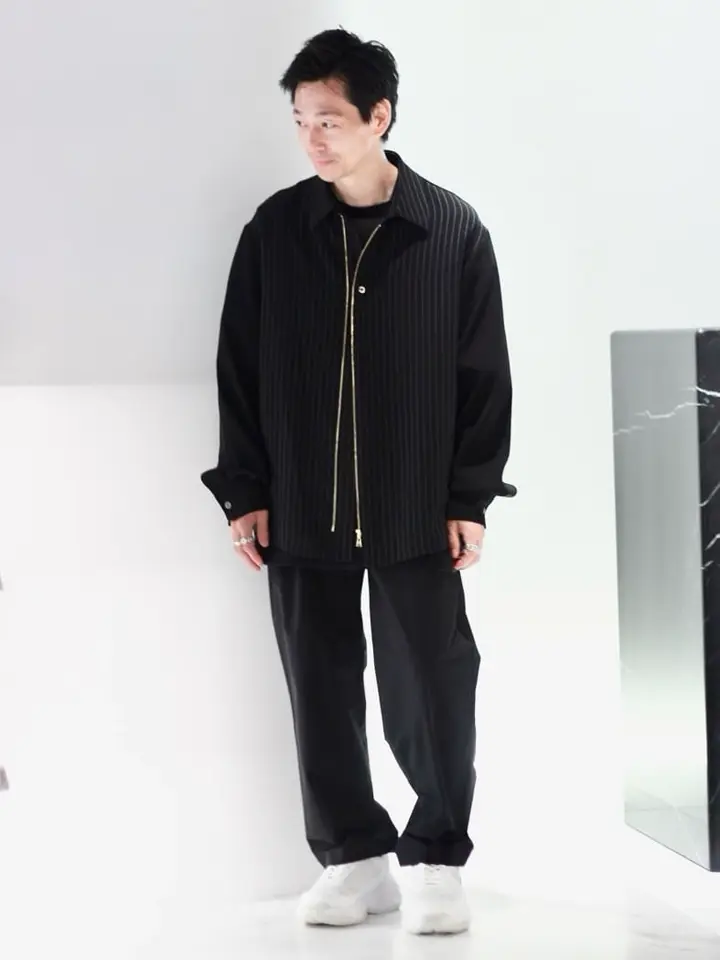 クルニ25aw 白シャツ CULLNI クルニ Layerd Rib Embroidery Patch Sleeve Pullover(25AW
