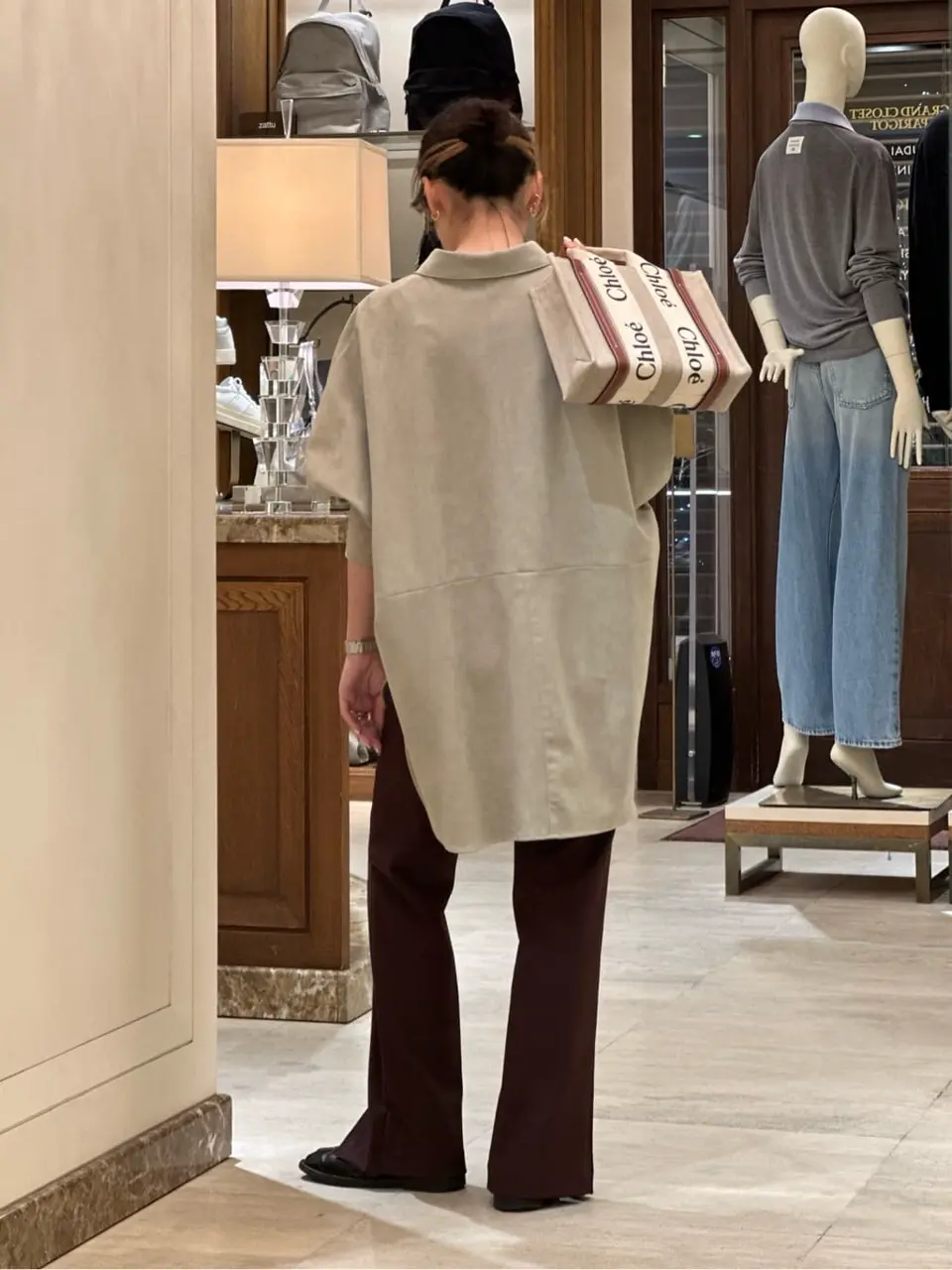 Chloe(クロエ)】 リネン製WOODYスモールトートバッグ｜PARIGOT ONLINE