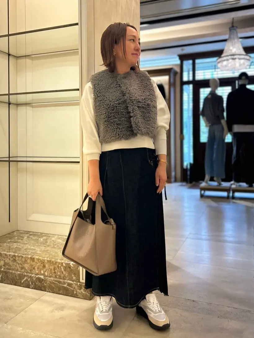 JAPAN DENIM(ジャパンデニム)】 EZUMI _ WRAP PLEATS DENIM SKIRT