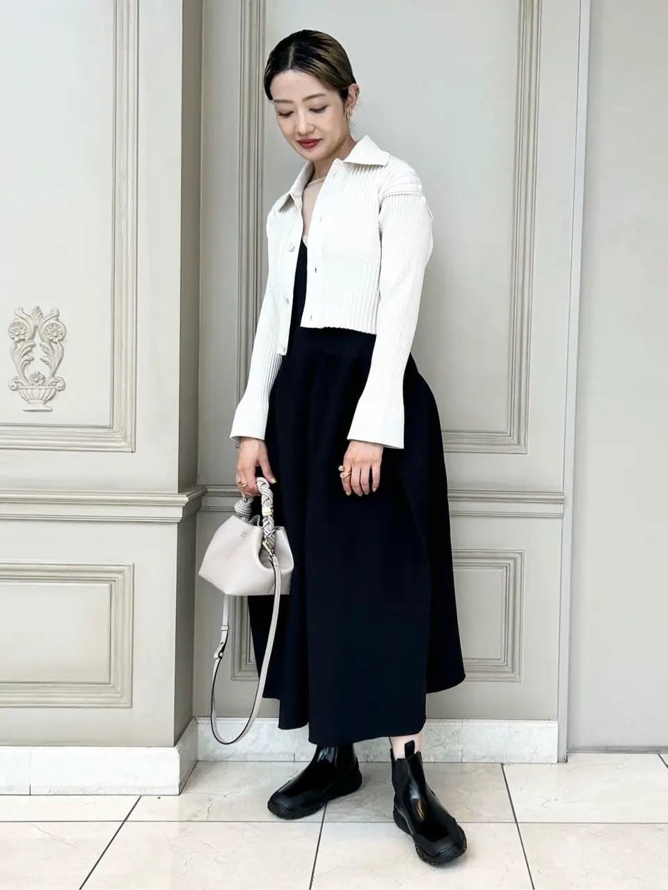 CFCL(シーエフシーエル)】 POTTERY V-NECK SLEEVELESS DRESS