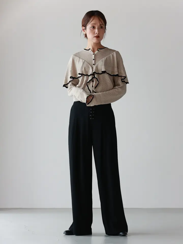 FETICO(フェティコ)】 LACE KNIT CAPE CARDIGAN｜PARIGOT ONLINE