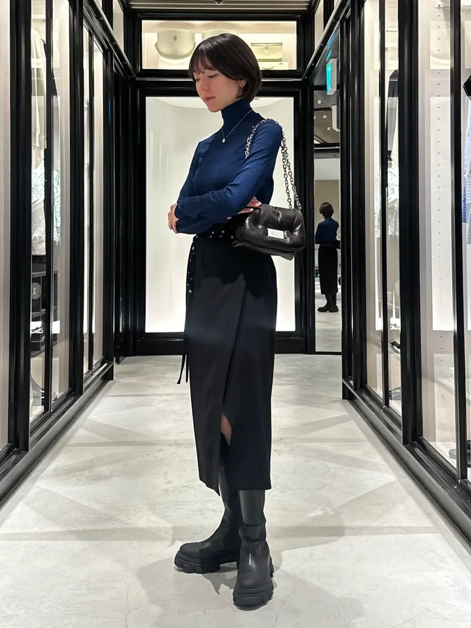 Mame Kurogouchi(マメ クロゴウチ)】Floral Jacquard Fraise Stitch