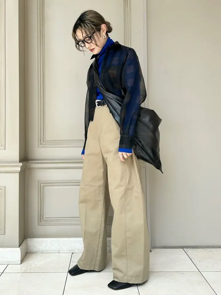 MAISON BOINET(メゾンボワネ)】 シルバーバックルレザーベルト