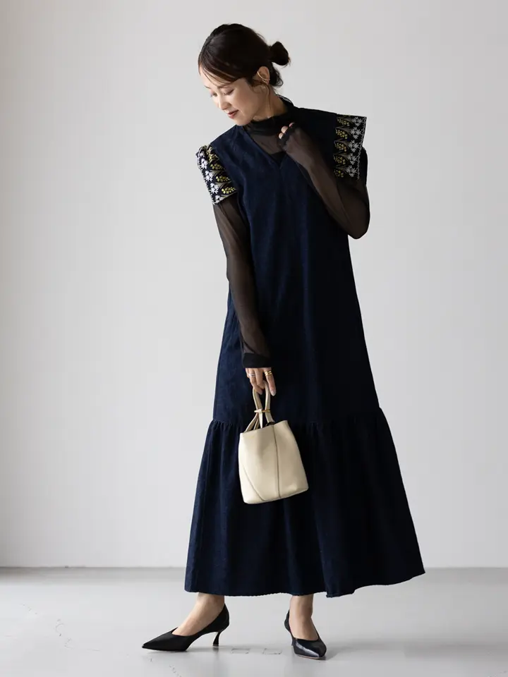 【モスグリーン（32）】【near.nippon(ニアー ニッポン)】SHEER HIGH NECK TOPS|トップス near.nippon(ニアーニッポン)】 シアーハイネックトップス｜PARIGOT
