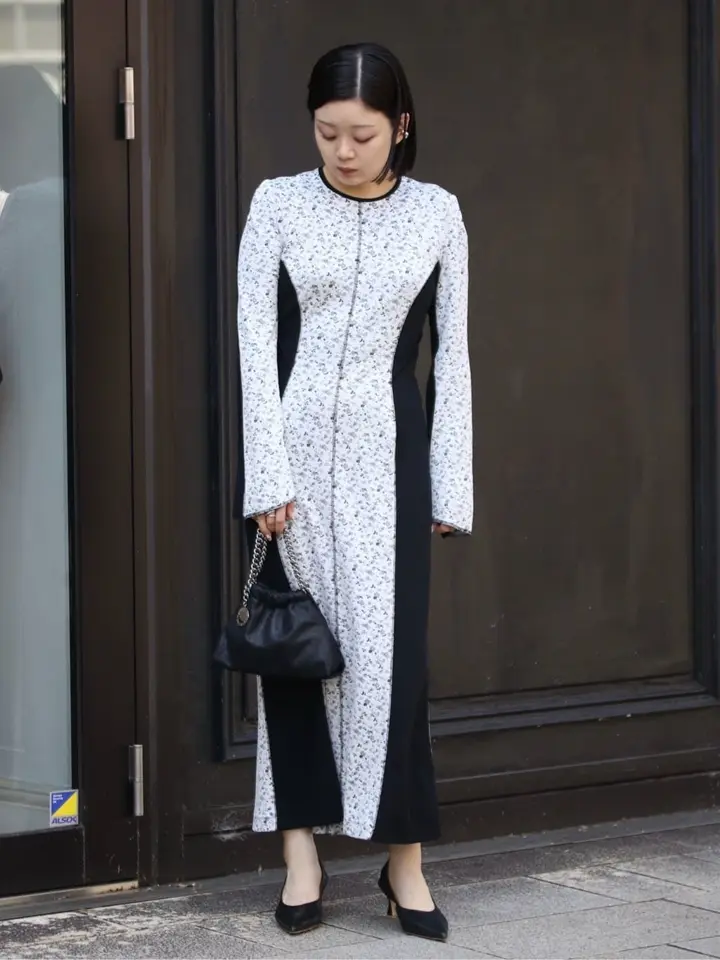 Mame Kurogouchi(マメ クロゴウチ)】Floral Jacquard Fraise Stitch