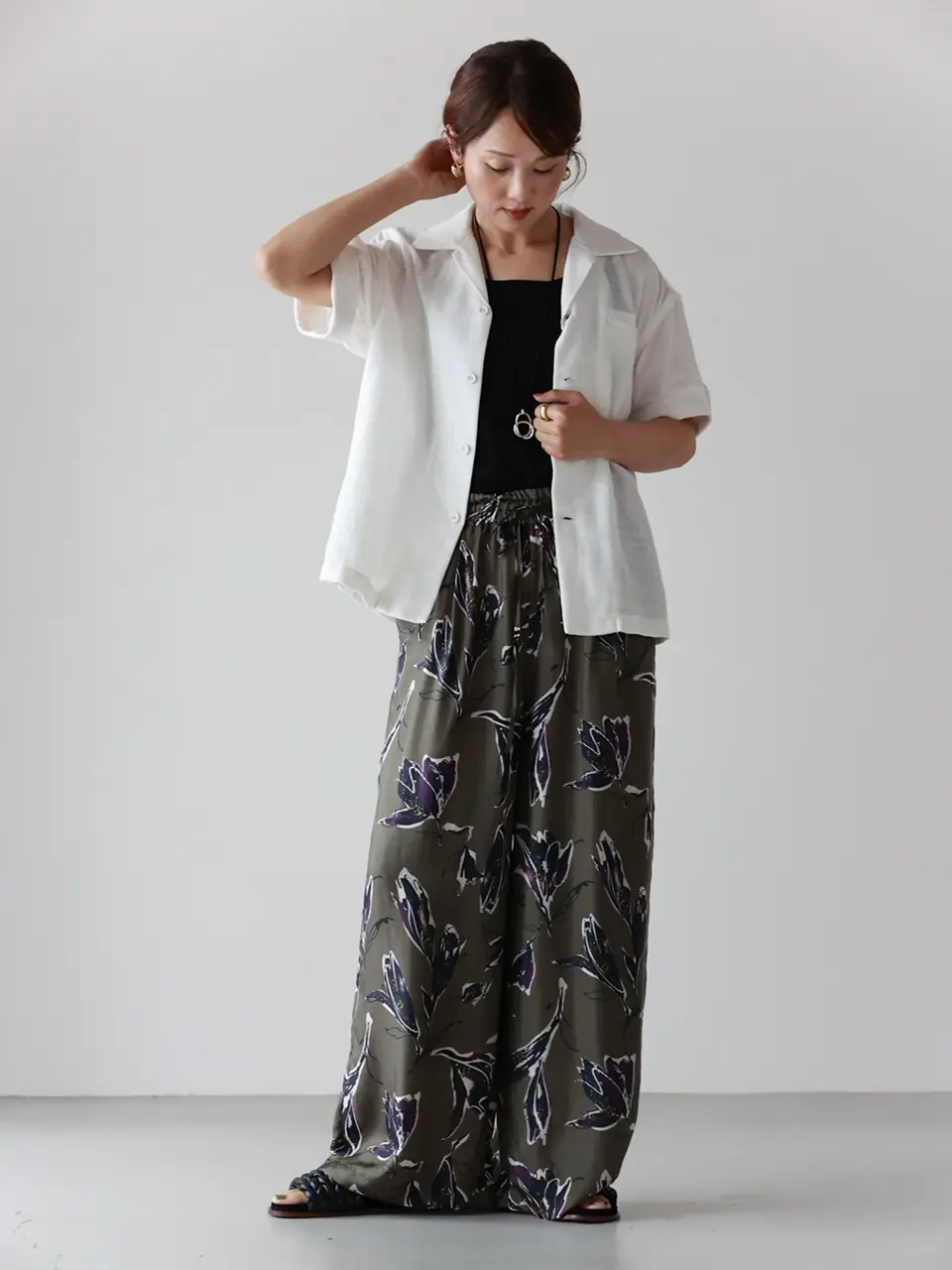 SACRA(サクラ)】 AUTUMN FLORA WIDE PANTS｜PARIGOT ONLINE（パリゴ