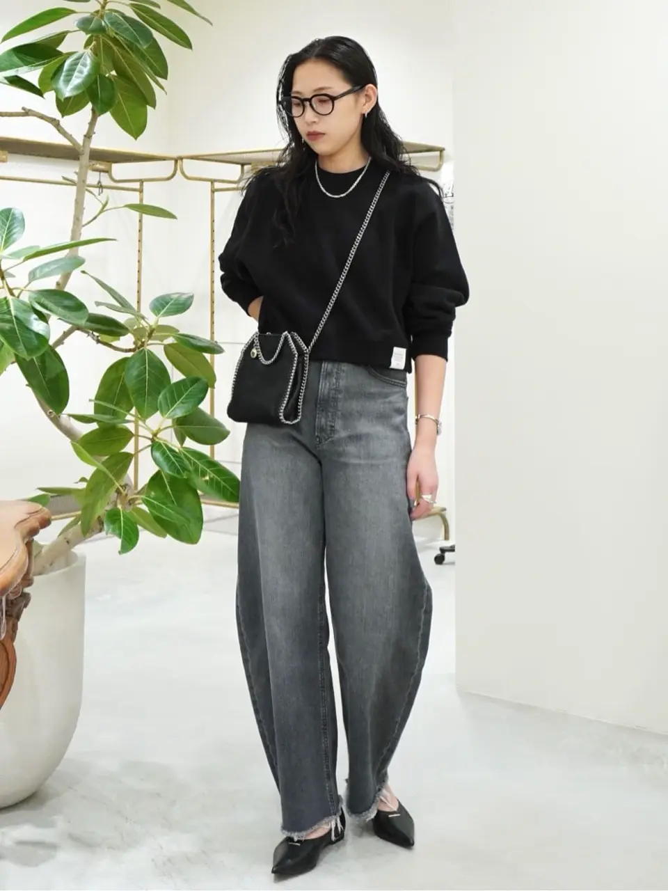 HYKE トレーナー Sサイズ 黒 100%コットン HYKE トレーナー Sサイズ 黒 100%コットン HYKE トレーナー Sサイズ 黒