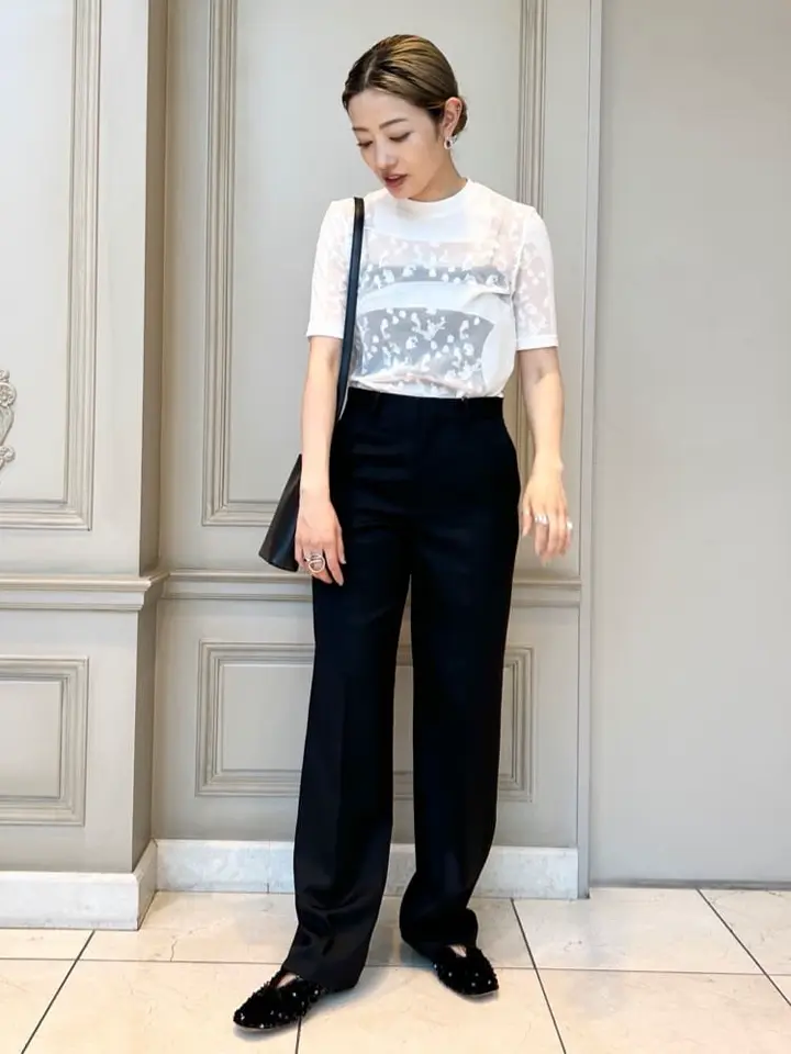 Mame Kurogouchi(マメ クロゴウチ)】 Knitted Crew Neck Top｜PARIGOT