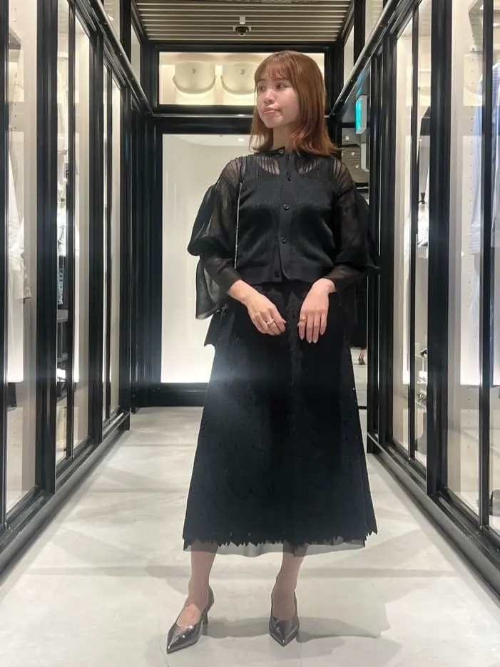 CFCL(シーエフシーエル)】 FLUTED LUCENT MARIE SLEEVE CARDIGAN