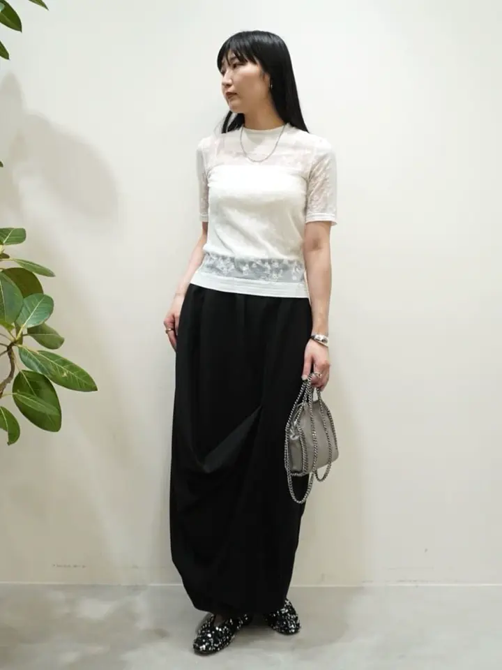 Mame Kurogouchi(マメ クロゴウチ)】 Knitted Crew Neck Top｜PARIGOT