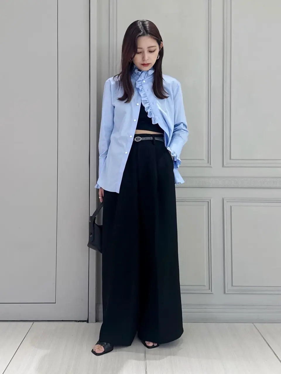 HYKE(ハイク)】 OXFORD WIDE LEG PANTS｜PARIGOT ONLINE（パリゴ