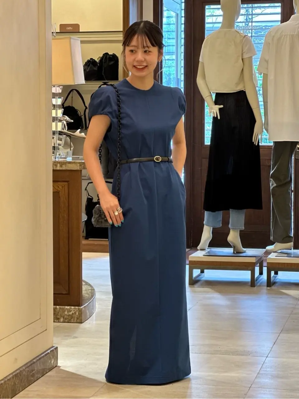 MameKurogouchi コットンフレンチスリーブドレス Mame Kurogouchi(マメ クロゴウチ)】 Cotton Jersey Puff Sleeve Dress