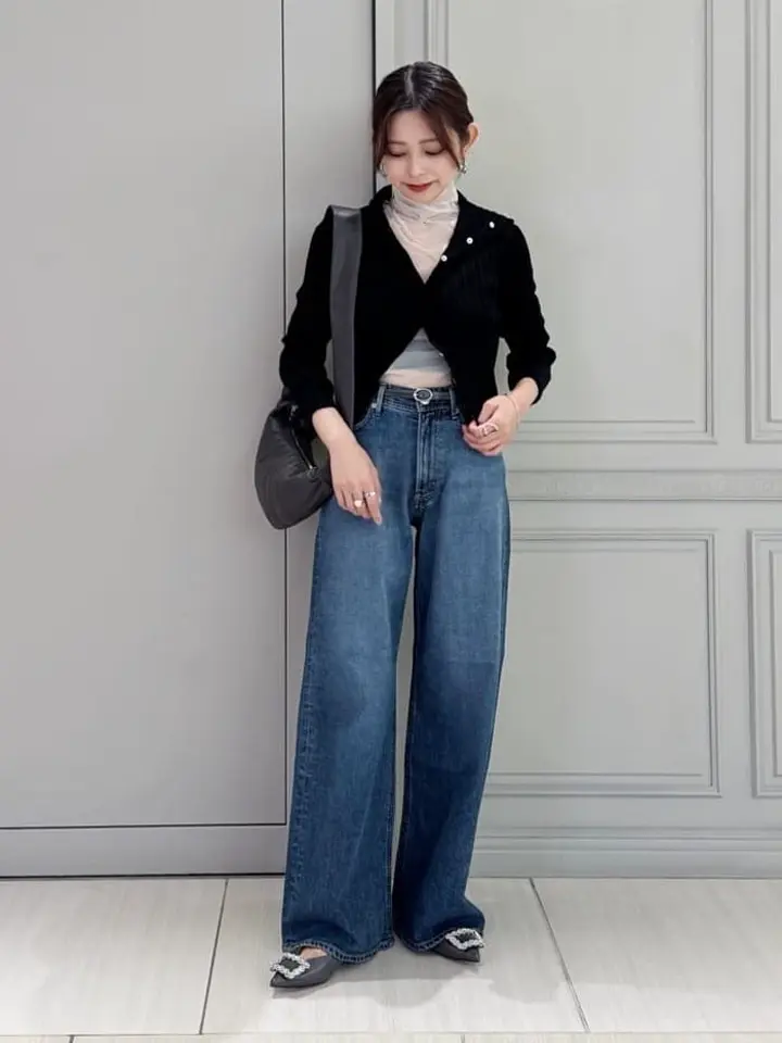 near.nippon(ニアーニッポン)】 ウールワイドリブカーディガン