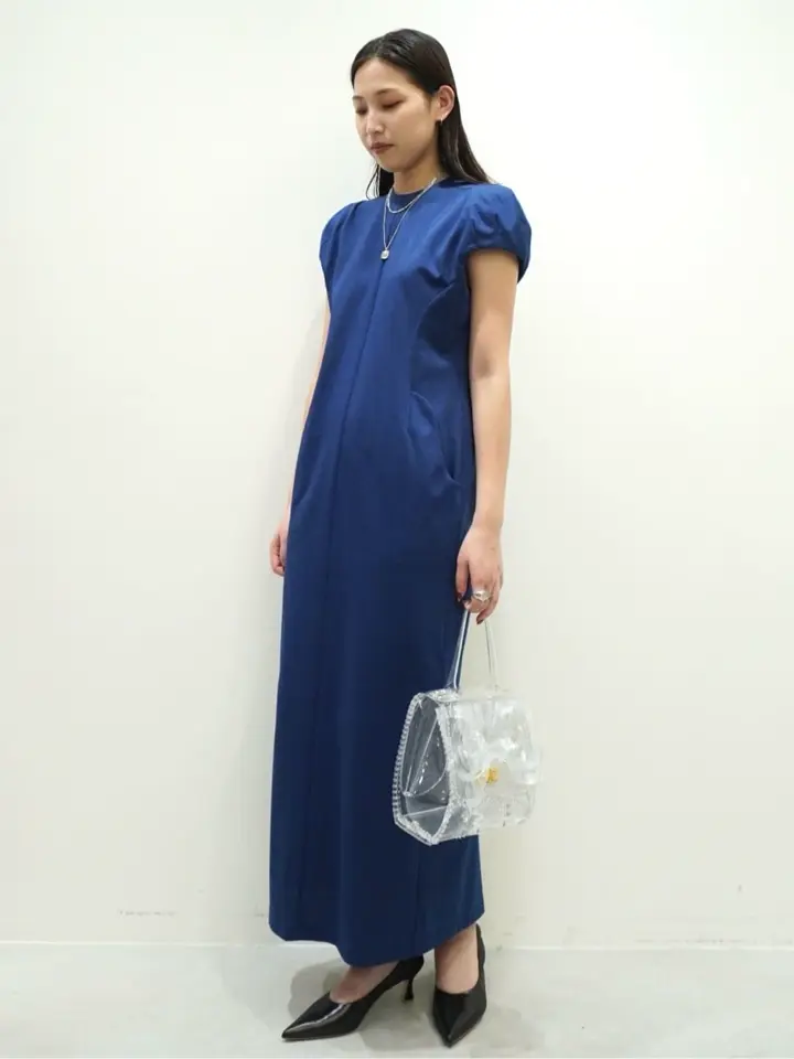 Mame Kurogouchi(マメ クロゴウチ)】 Cotton Jersey Puff Sleeve Dress
