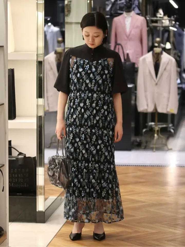 LOKITHO(ロキト)】 FLOWER EMB TIERED DRESS｜PARIGOT ONLINE（パリゴ