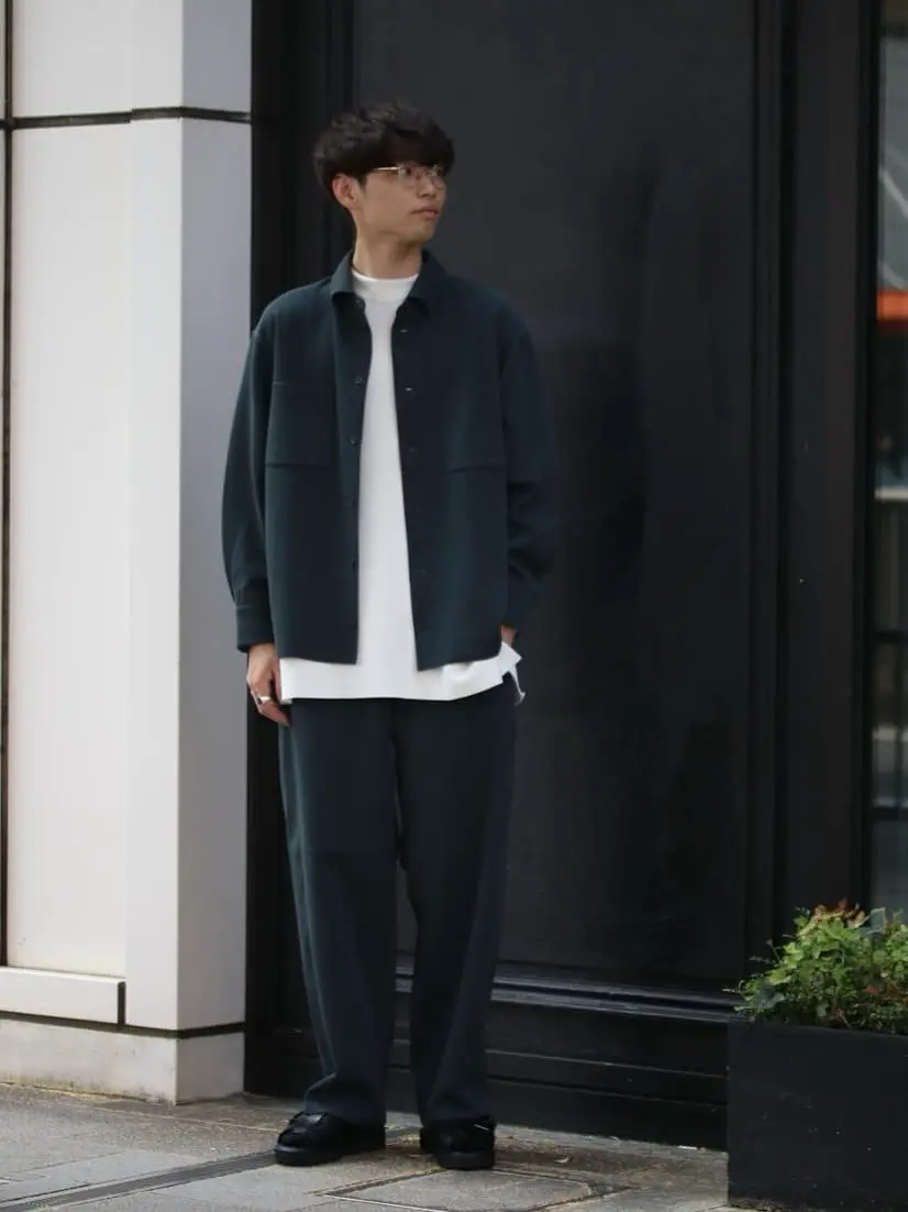 CFCL GARTER L MOCKNECK Black 5 美品 CFCL(シーエフシーエル)】 GARTER MOCKNECK SHORT SLEEVE TEE SHIRT