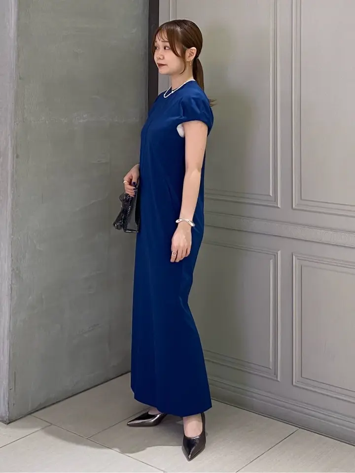 Mame Kurogouchi(マメ クロゴウチ)】 Cotton Jersey Puff Sleeve Dress