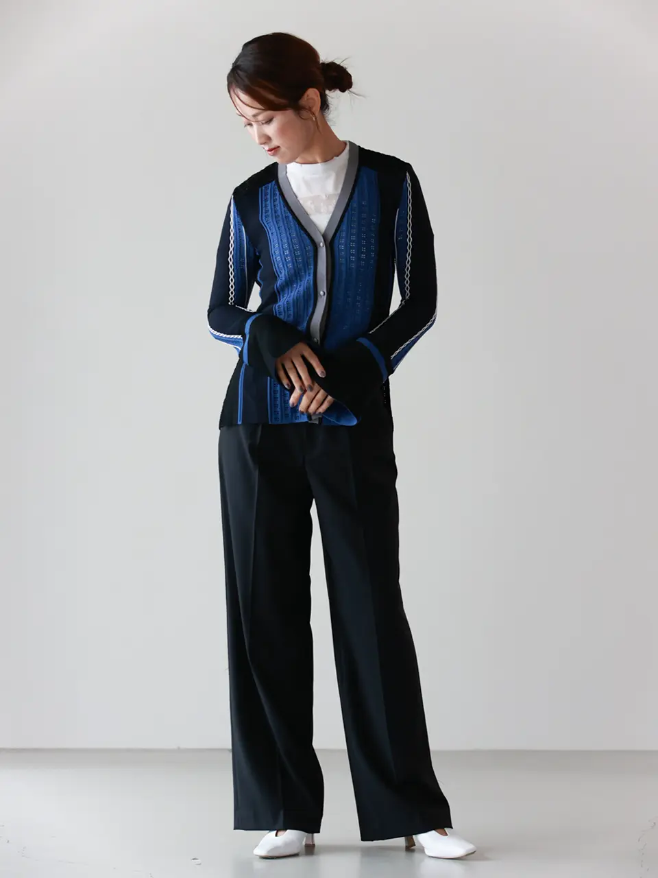 Mame Kurogouchi(マメ クロゴウチ)】 Knitted Crew Neck Top｜PARIGOT