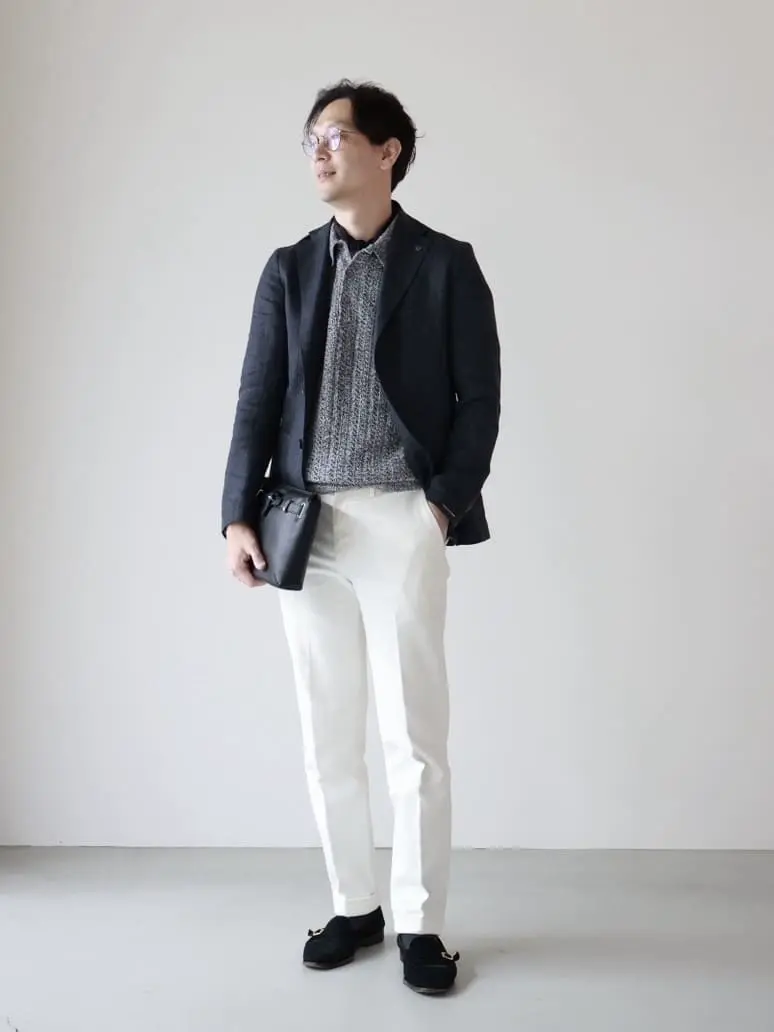 TAGLIATORE(タリアトーレ)】 DAKAR /リネンウールヘリンボーン