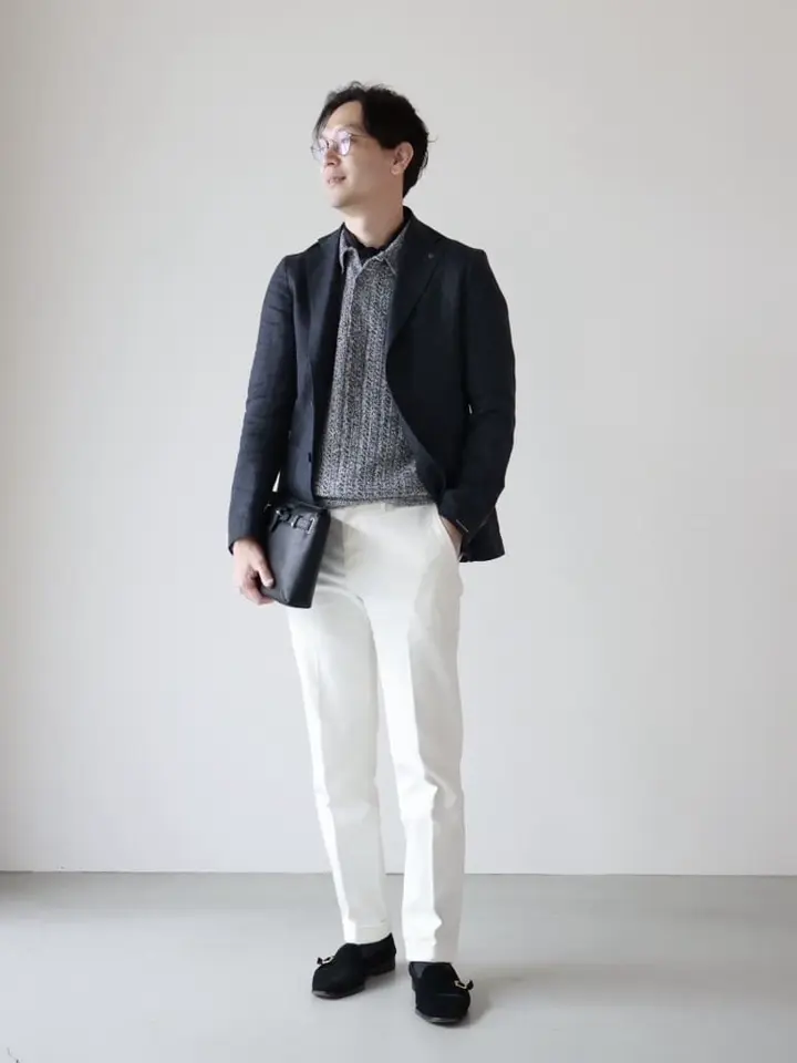 TAGLIATORE(タリアトーレ)】 DAKAR /リネンウールヘリンボーン