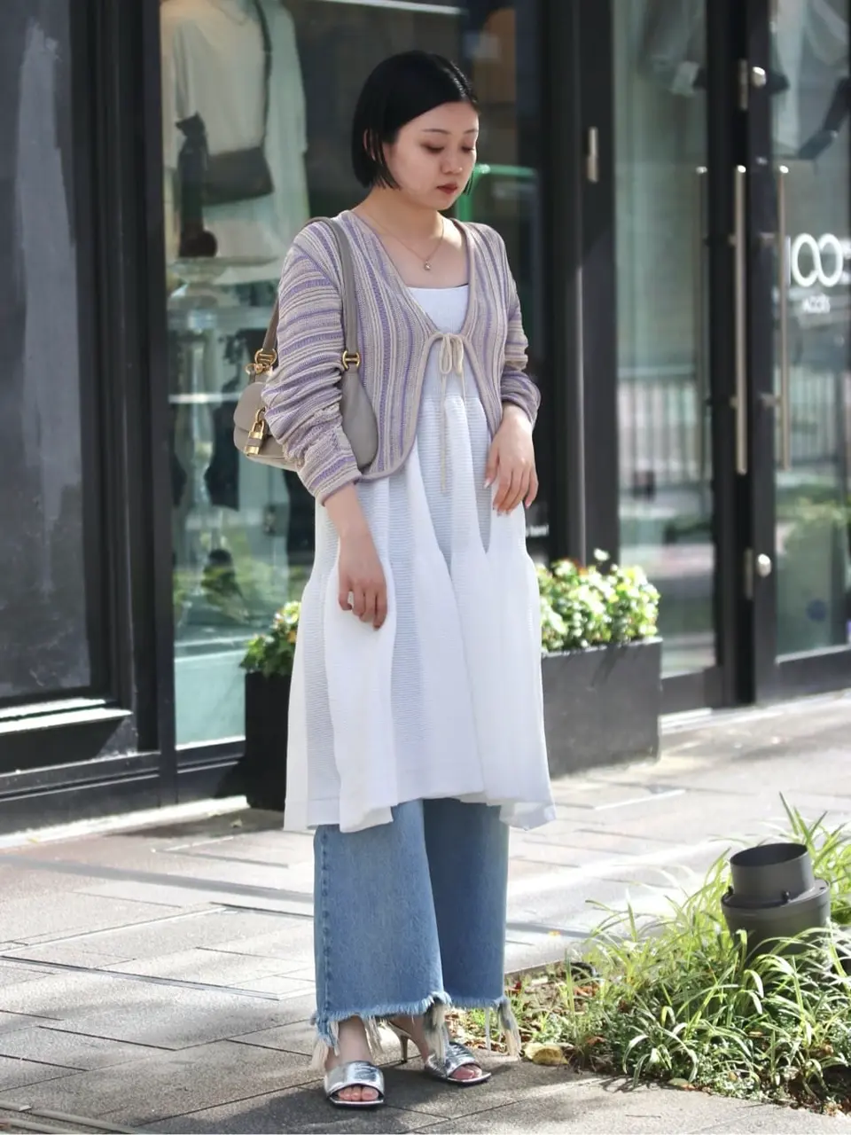 CFCL(シーエフシーエル)】 TC CASCADES SLEEVELESS MINI DRESS