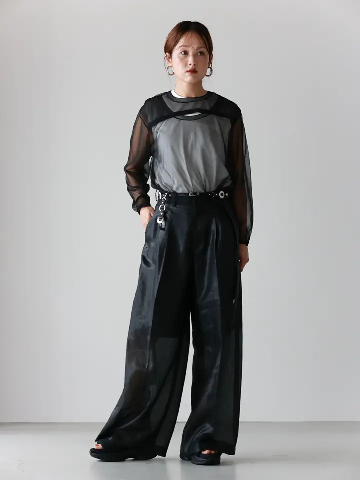 HYKE(ハイク)】 SHEER CREW NECK SWEATER｜PARIGOT ONLINE