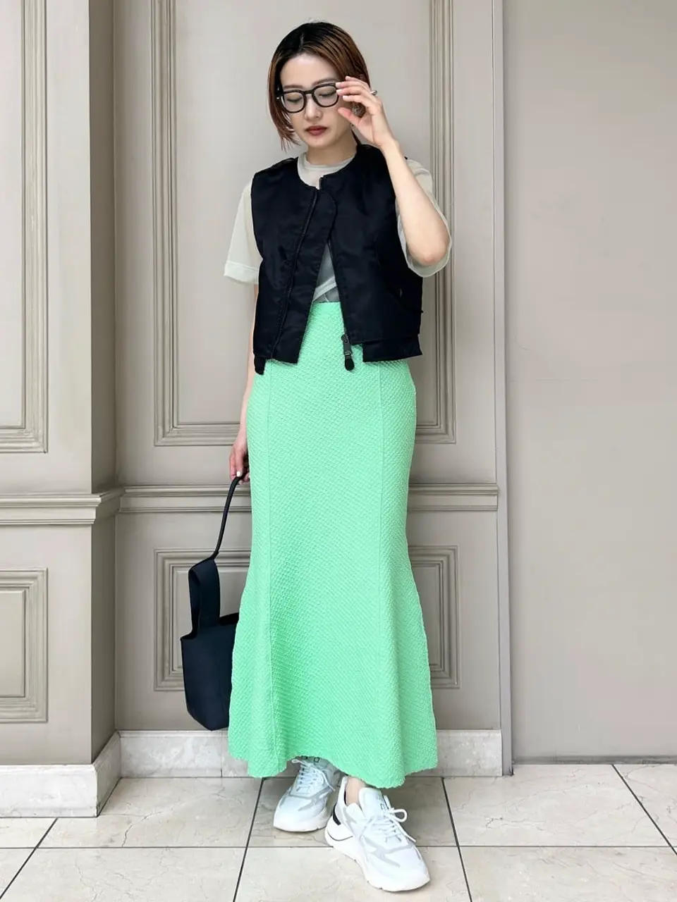 Mame Kurogouchi(マメ クロゴウチ)】 Shirring Jersey Jacquard