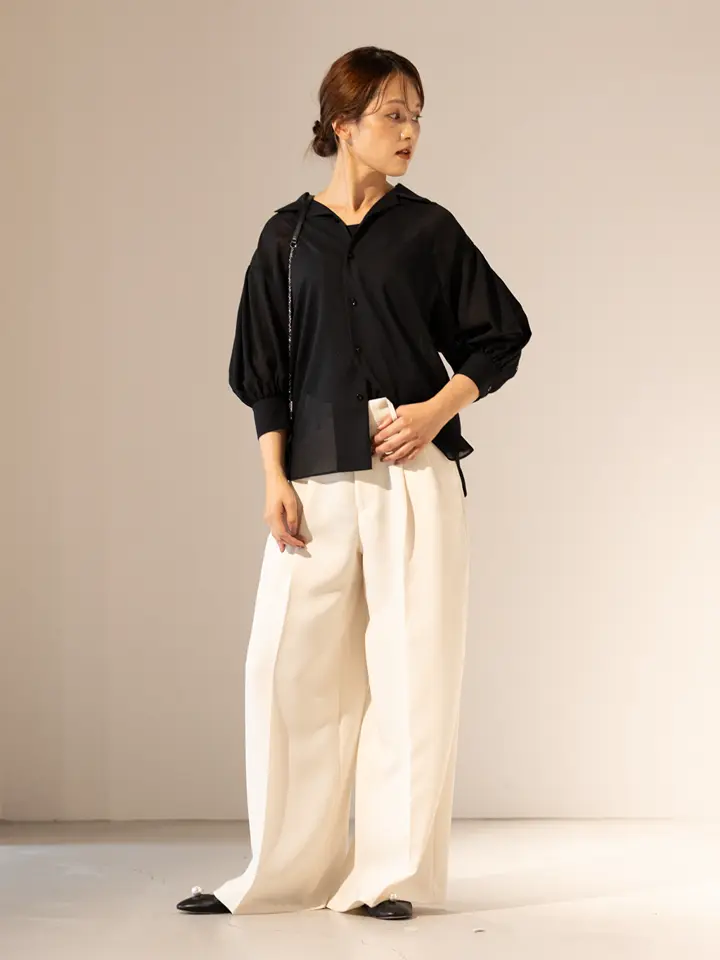 HYKE(ハイク)】 OXFORD WIDE LEG PANTS｜PARIGOT ONLINE（パリゴ