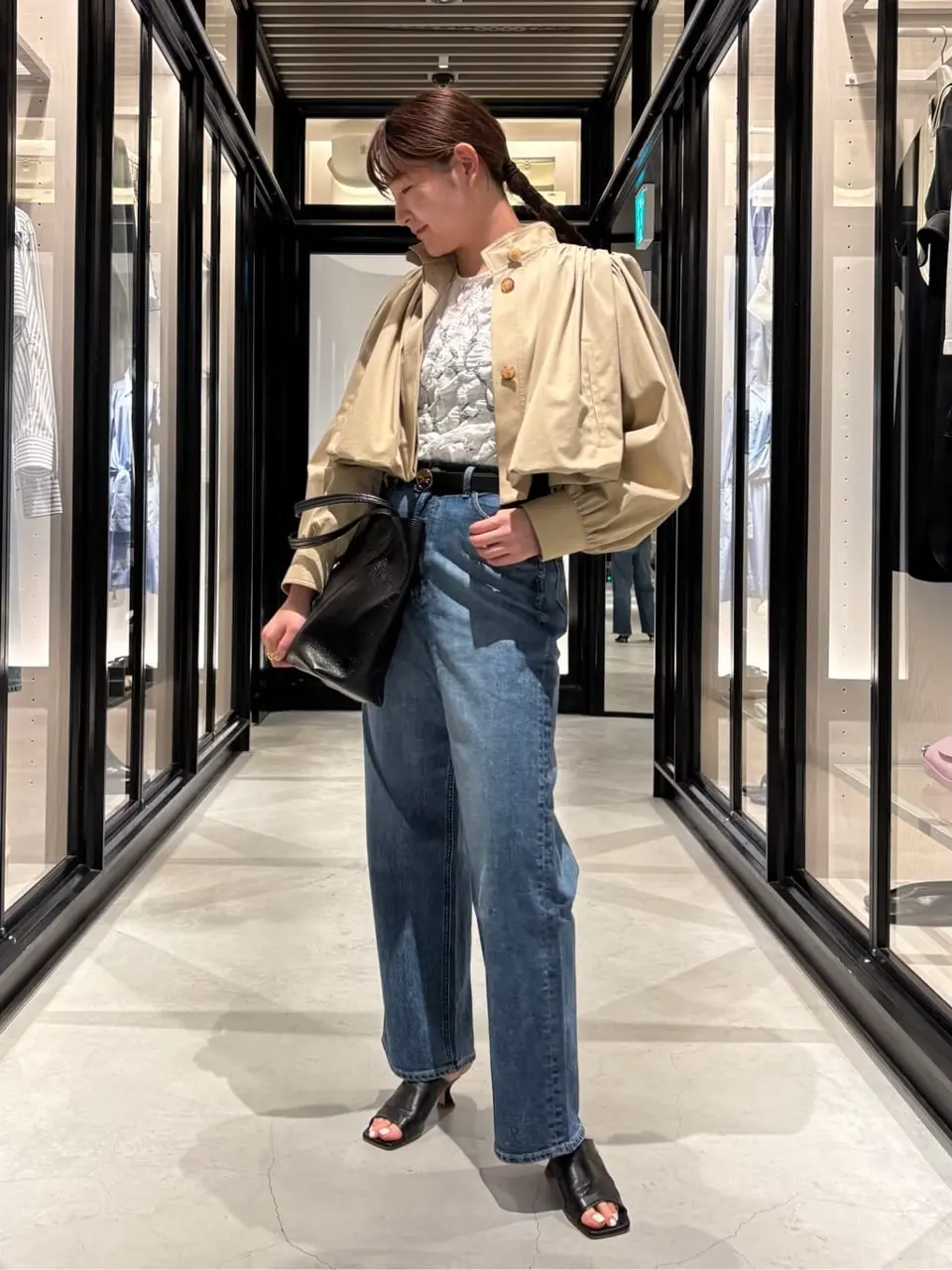 Chloe(クロエ)】 コットンギャバジン製ギャザーブールジャケット