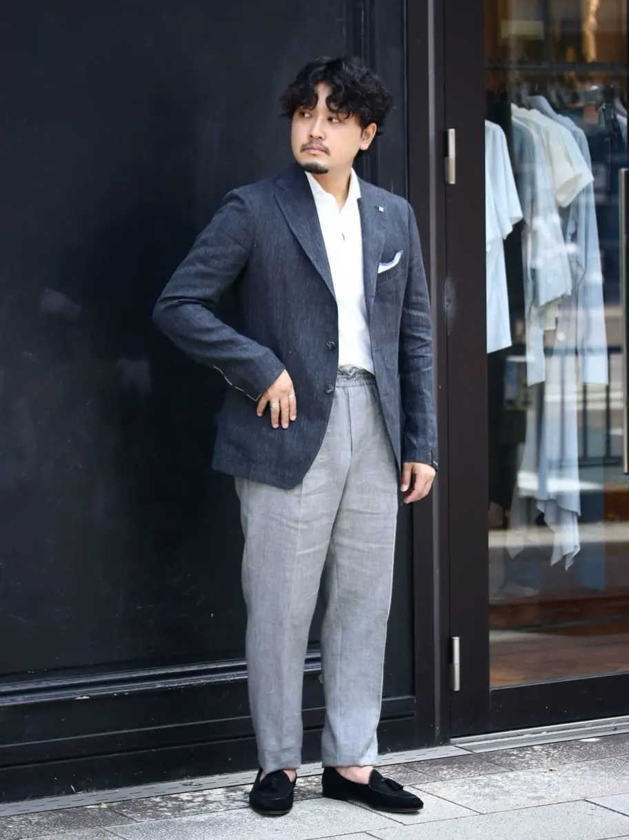 TAGLIATORE(タリアトーレ)】 DAKAR /リネンウールヘリンボーン