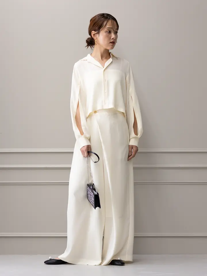 HYKE(ハイク)】 TAP CROPPED SHIRT｜PARIGOT ONLINE（パリゴオンライン）