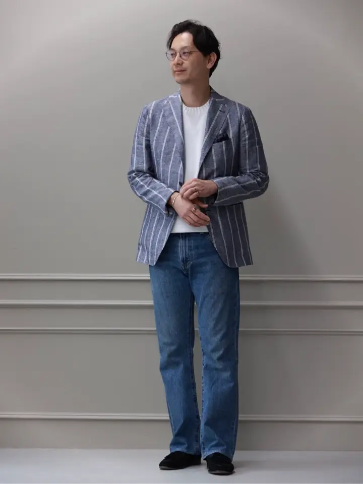 TAGLIATORE(タリアトーレ)】 MONTECARLO/リネンシアサッカージャケット