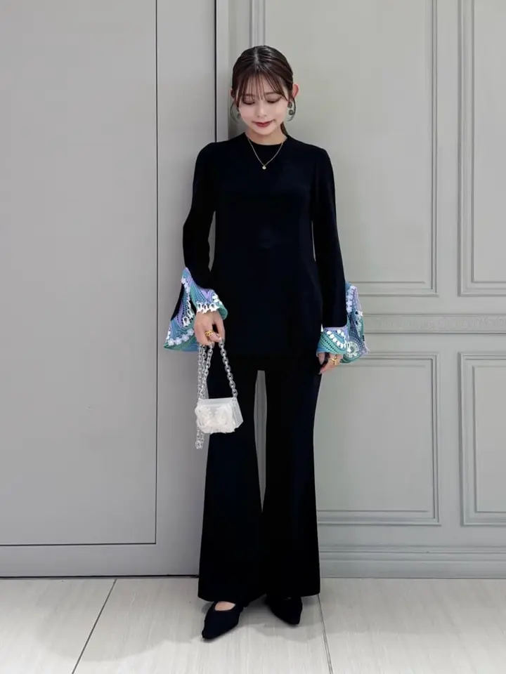 Mame Kurogouchi(マメ クロゴウチ)】 Cording Embroidery Sling Back