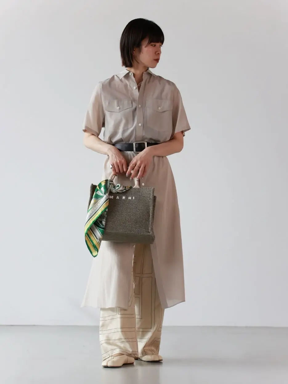 MARNI(マルニ)】 ラフィアエフェクトトートバッグスモール｜PARIGOT