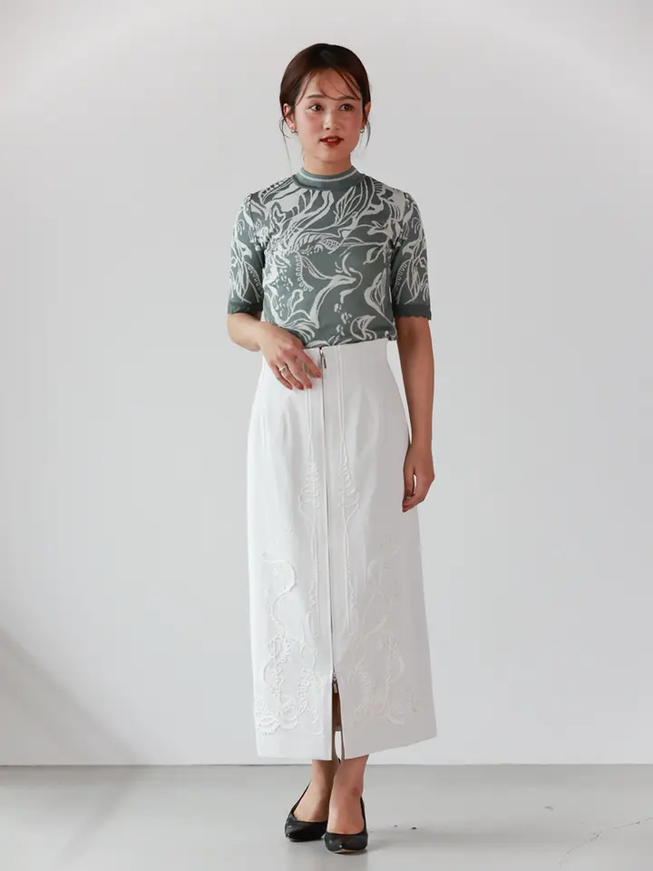 MURRAL(ミューラル)】 Cucurbita embroidered skirt｜PARIGOT ONLINE
