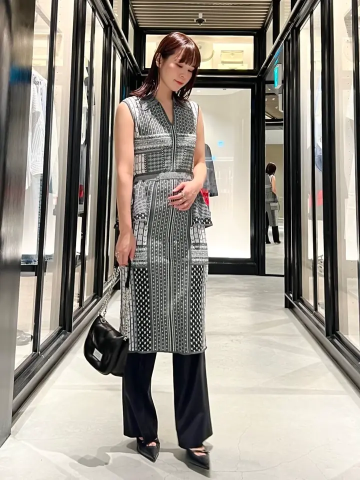 Mame Kurogouchi(マメ クロゴウチ)】 Geometric Pattern Knitted Dress