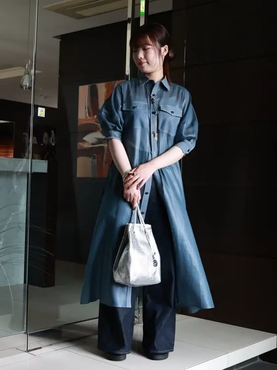 HYKE(ハイク)】 SHEER CHAMBRAY DRESS｜PARIGOT ONLINE（パリゴ