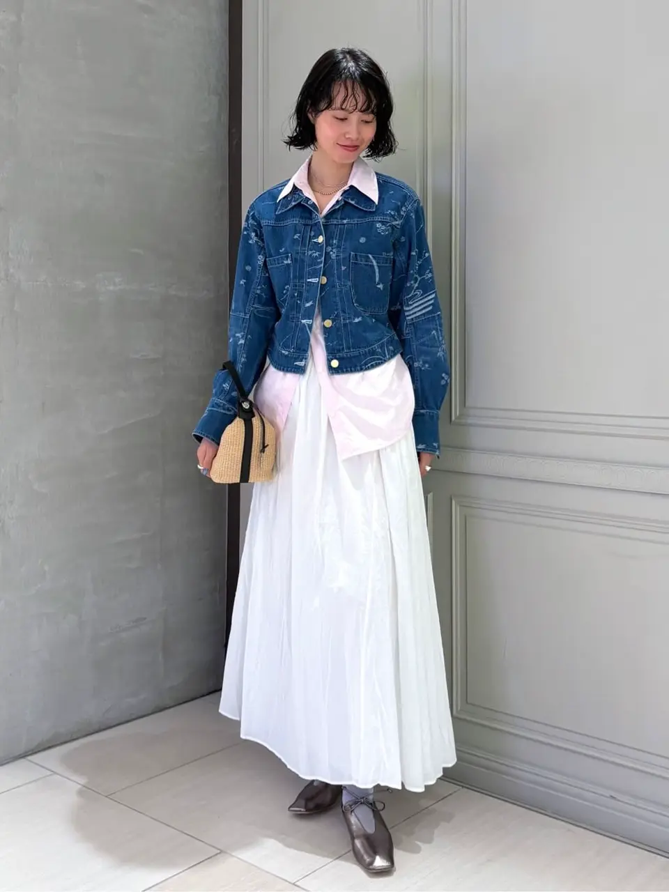 Mame Kurogouchi(マメ クロゴウチ)】 Nature Pattern Jacquard Short