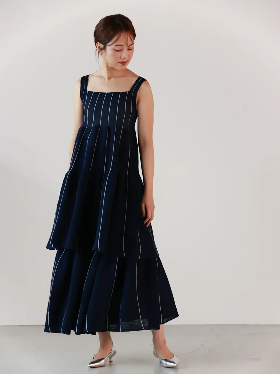 CFCL(シーエフシーエル)】 TC CASCADES SLEEVELESS MINI DRESS