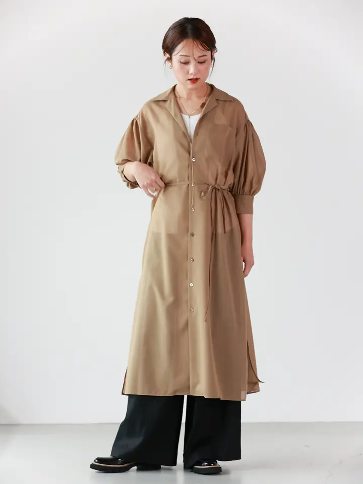 HYKE(ハイク)】 T/W VOILE BALLOON SLEEVE DRESS｜PARIGOT ONLINE