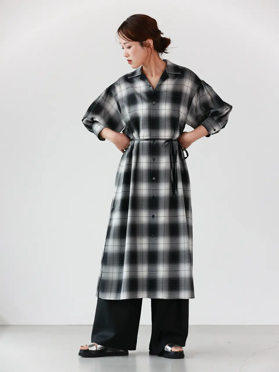HYKE(ハイク)】 T/W OMBRE CHECK DRESS｜PARIGOT ONLINE（パリゴ