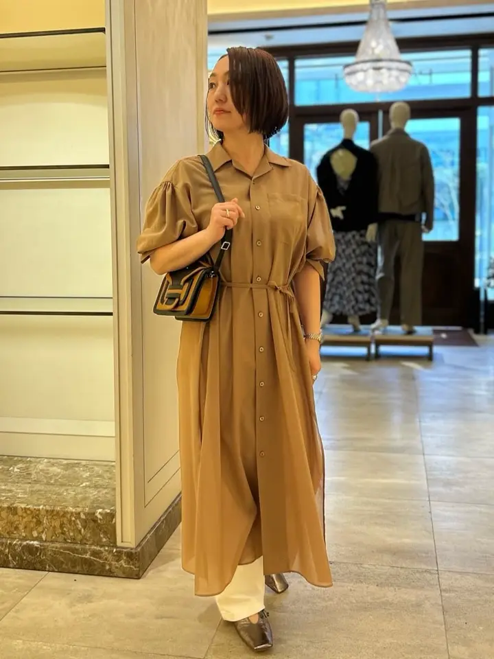 【HYKE/ハイク】BALLOON SLEEVE DLESS シャツワンピース HYKE/ハイク】BALLOON SLEEVE DLESS シャツワンピース