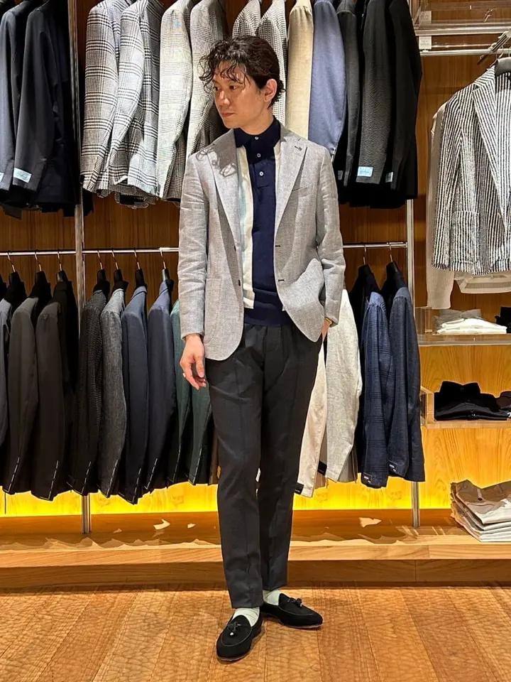 TAGLIATORE(タリアトーレ)】 DAKAR / コットンリネンヘリンボーン