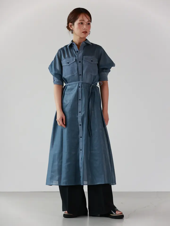 【新品】HYKE ワンピース HYKE(ハイク)】 SHEER CHAMBRAY DRESS｜PARIGOT ONLINE（パリゴ