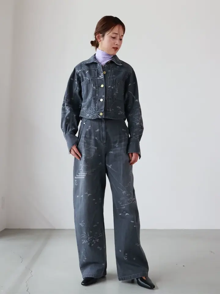 Mame Kurogouchi(マメ クロゴウチ)】 Nature Pattern Jacquard Short