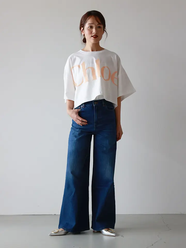 Chloe(クロエ)】 ワイドレッグデニムジーンズ｜PARIGOT ONLINE